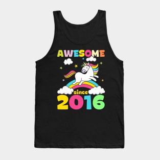 Cute Awesome Unicorn Since 2016 Funny Gift Tank Top